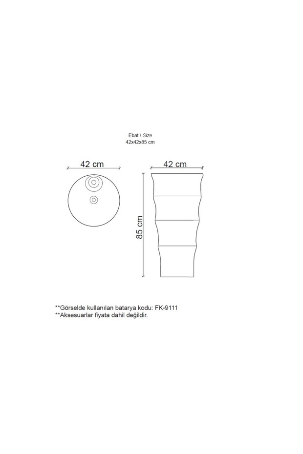 MONOBLOK LAVABO E-H501 (BEYAZ) - 2
