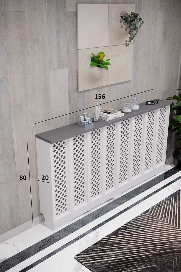 Petek Onu Dresuar Kaplama 156cm Cok Amacli Dolaplar Mobilya Kalorifer Petek Onu Kapatma - 1
