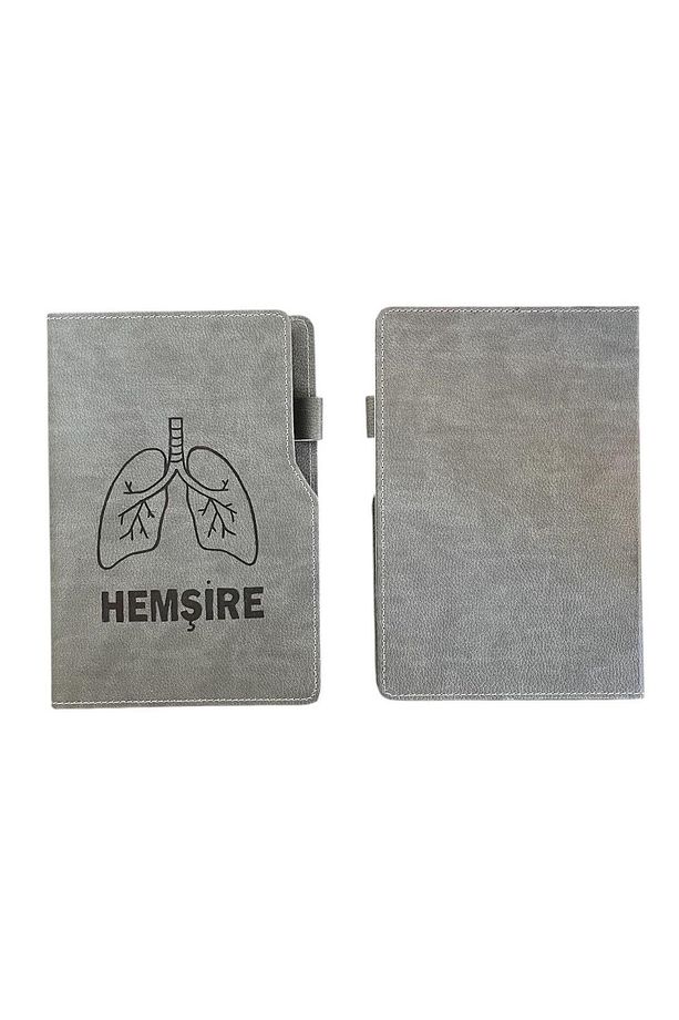 Ajanda A5 Hemşire Baskılı Gri Not Defteri-14,5 x 21 cm - 8