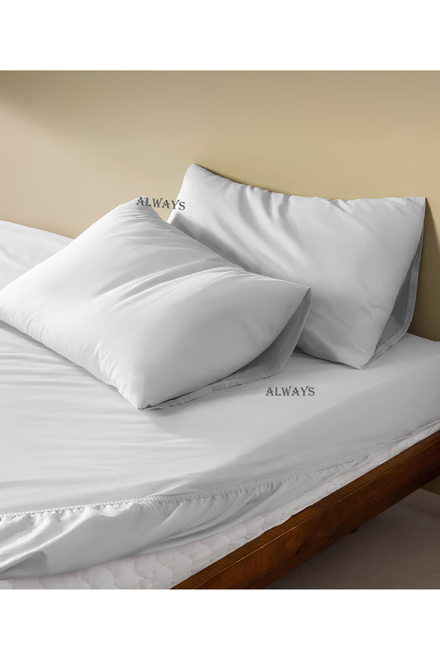 طقم وسادة ملاءة مطاطية من القطن - 1