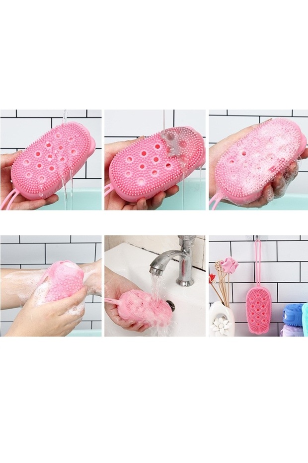مقشر حمام من السيليكون مع إسفنجة - 4