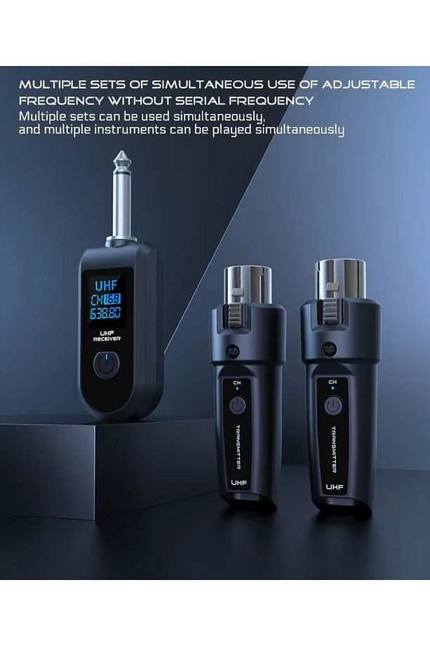 UHF Kablosuz Mikrofon Dönüştürücü (Kablolu El Mikrofonlarını UHF Telsiz Mikrofona Çeviren Adaptör) - 1