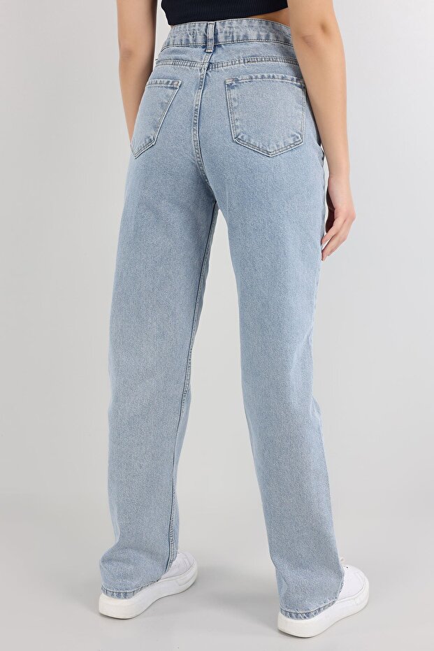 Snow Light Blue Palazzo Wide Leg High Waist Loose Leg