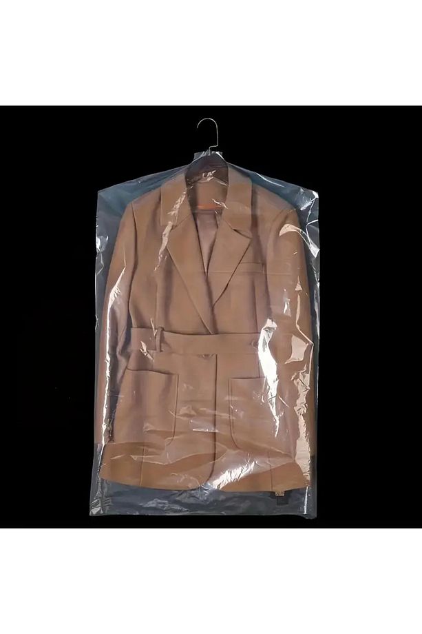 5 Adet 70x120 Cm Şeffaf Elbise Poşeti, Askı Delikli Omuz Kesimli Elbise Poşeti - 4