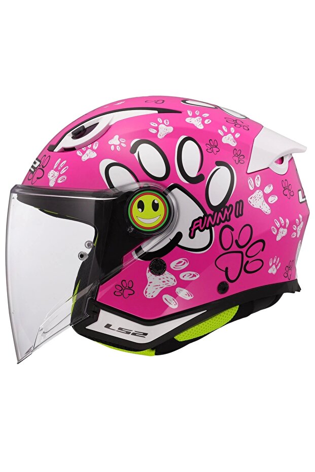 FUNNY 2 PAWS PEMBE ÇOCUK KASK - 2