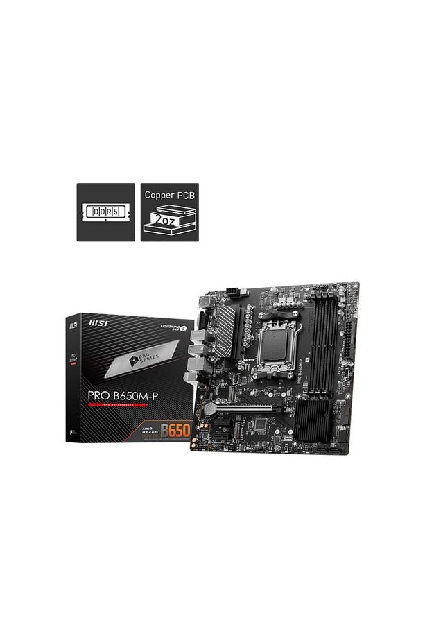 Pro B650M-P 7200Mhz (Oc) Ddr5 Soket Am5 M.2 Hdmi Dp Vga Matx Anakart - 1