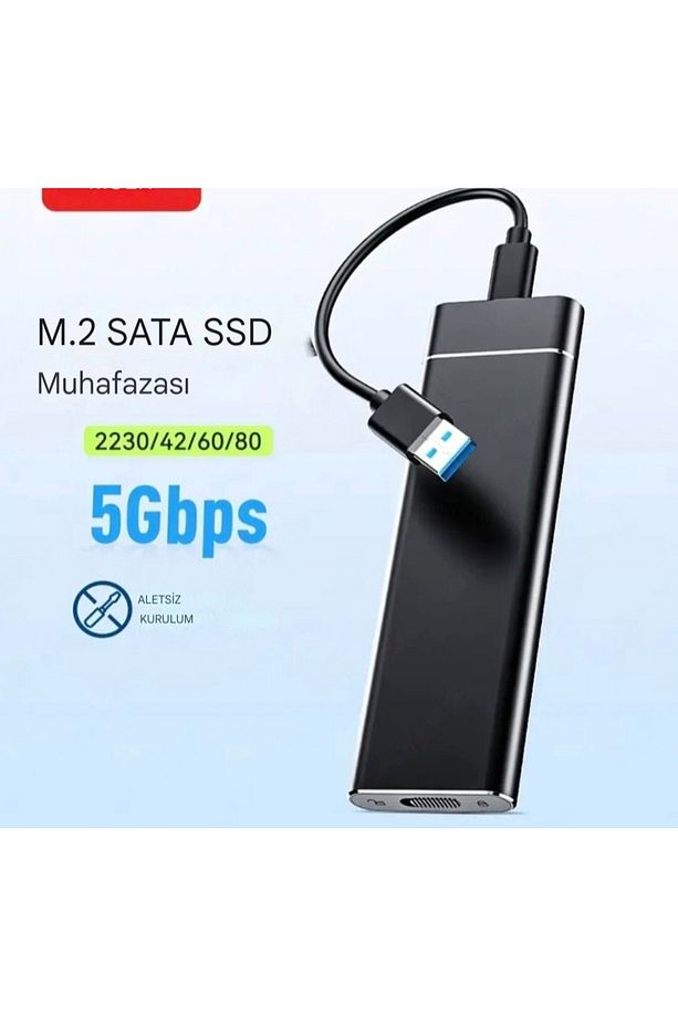 Jeyi M.2 NGFF SATA Ssd Muhafazası 2230/2242/2260/2280 metal 5Gbps Yüksek Hızlı Veri Aktarımı - 1