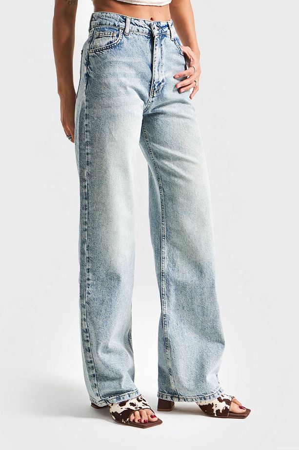 Kadın T.kot Rengi Doris 4s5-80 Straight Fit Yüksek Bel %100 Koton Iç Boy 80cm Denim Jean - 1