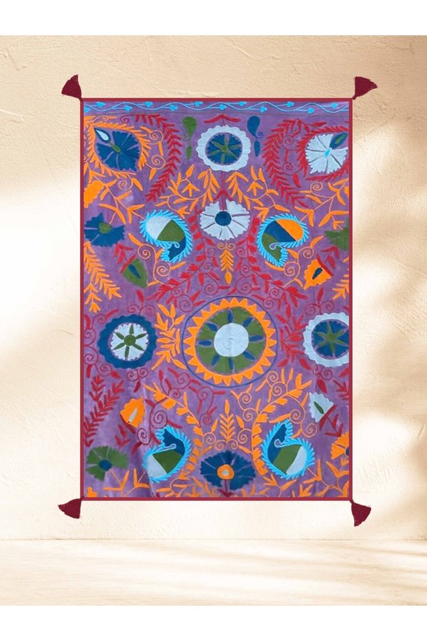 Haryana Collection Multicolored Mixed Figures Patterned Woven Base Modern Decorative Carpet 13