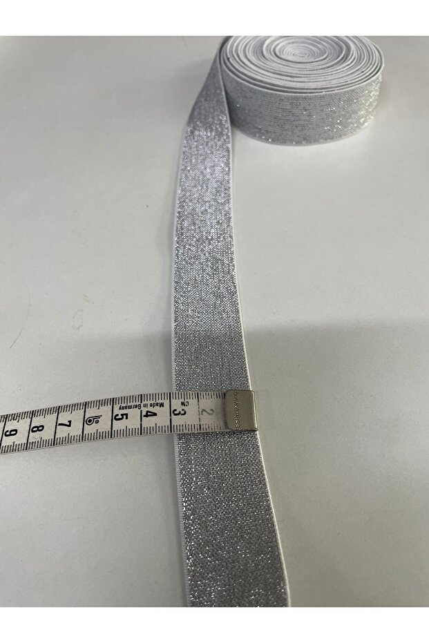 SİMLİ GÜMÜŞ 2.5 CM LASTİK 5 METRE - 1