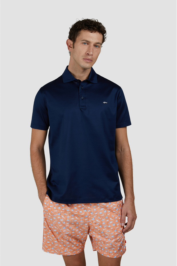 Cotton Polo Shirt with Buttons