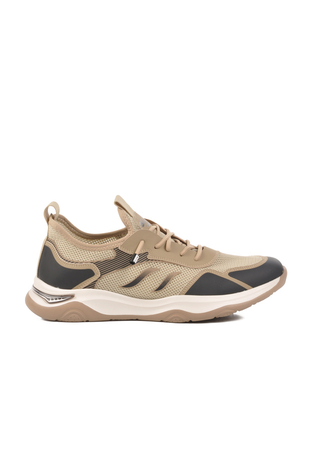 Beige Light Flexible Breathable Men's Sports Shoes 25Y522 m