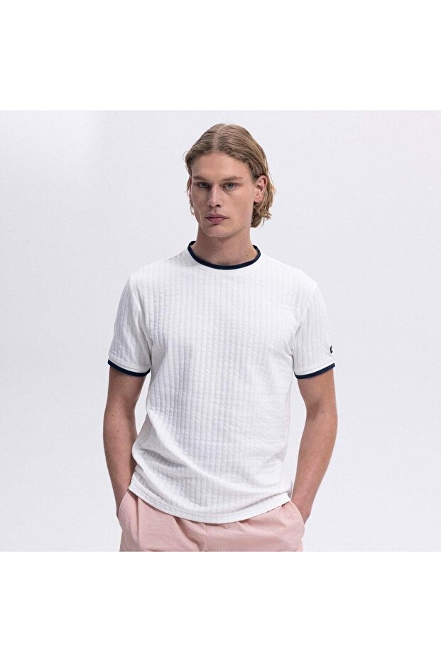 Em492-Of Crew Neck Men's T-Shirt - Off White
