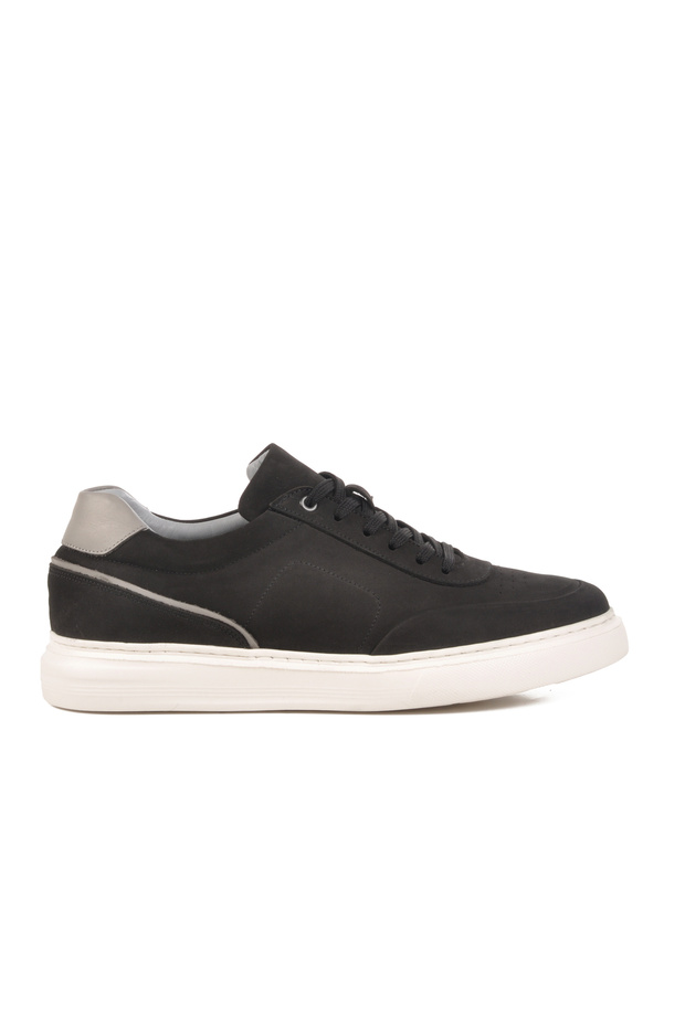 Black Nubuck Genuine Leather Men's Casual Shoes Radov 2558 m