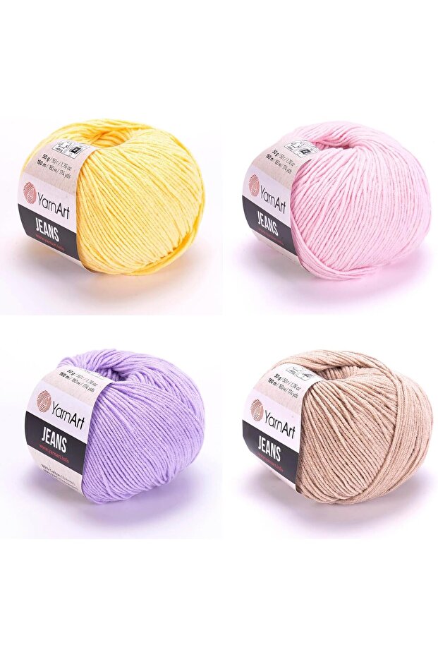 4 Jeans (88 - 74 - 89 - 87) Mixed Color Amigurumi Knitting Yarn