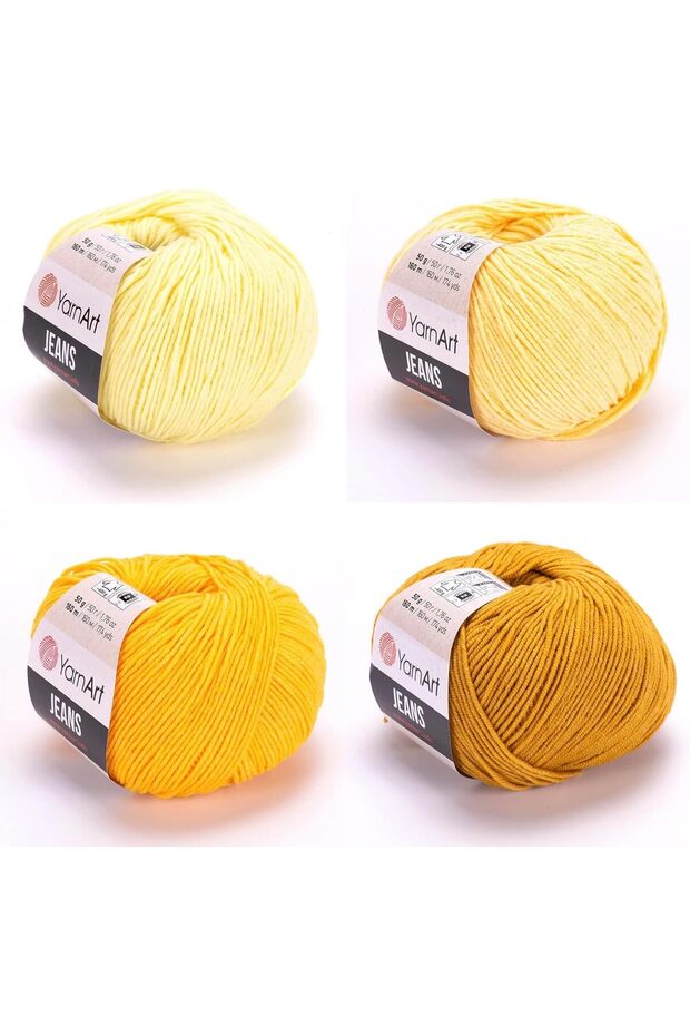 4 Jeans (67 - 88 - 35 - 84) Mixed Color Amigurumi Knitting Floss