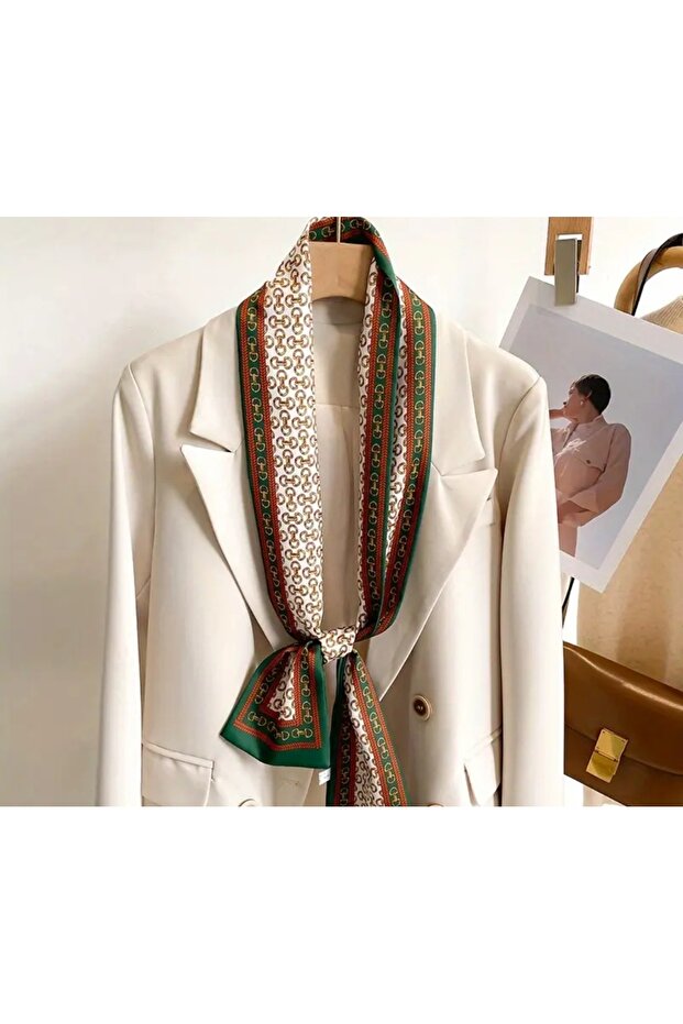 Teacher's Day / Gift Wrapped / Women's Vintage Patterned Silk-Look Shawl Scarf - Stylish Combination