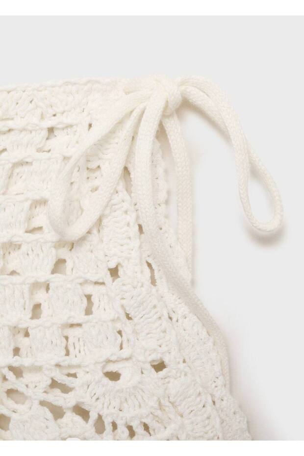 Fusta mini cu detaliu croșetat - 6