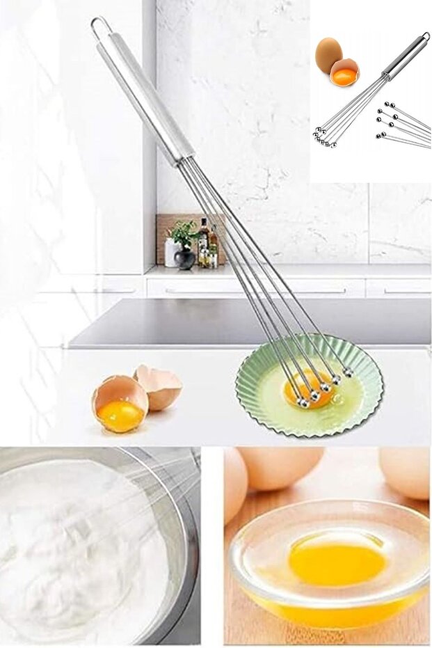 New Generation Stainless Steel Metal Bead End Beater Ball End Sauce and Egg Mixer