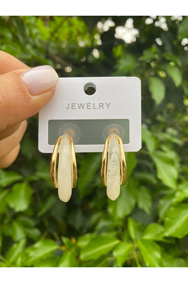 Colorful Earrings with Gold Detail