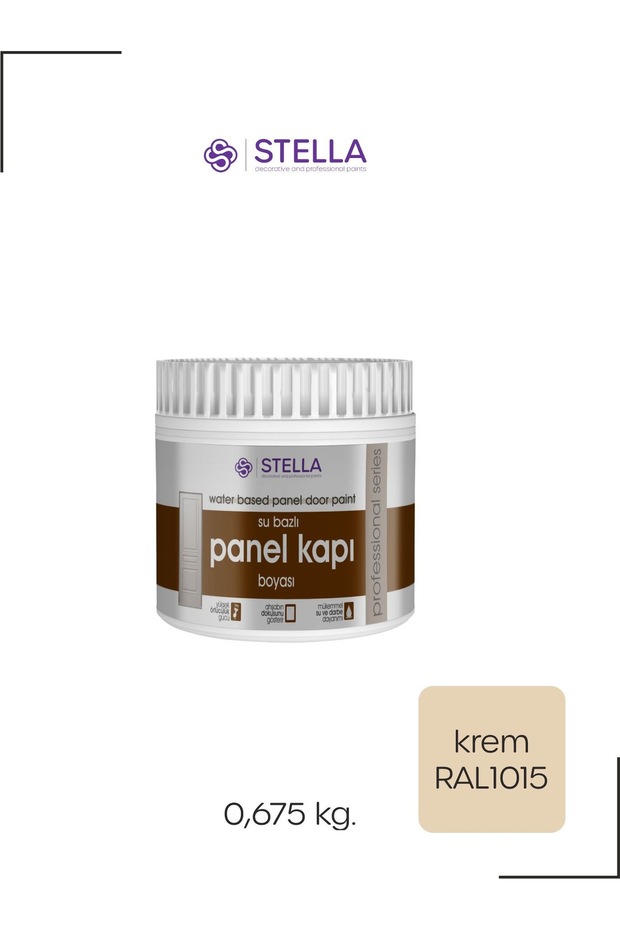 Su bazlı kokusuz panel kapı boyası KREM - R1015 - 1