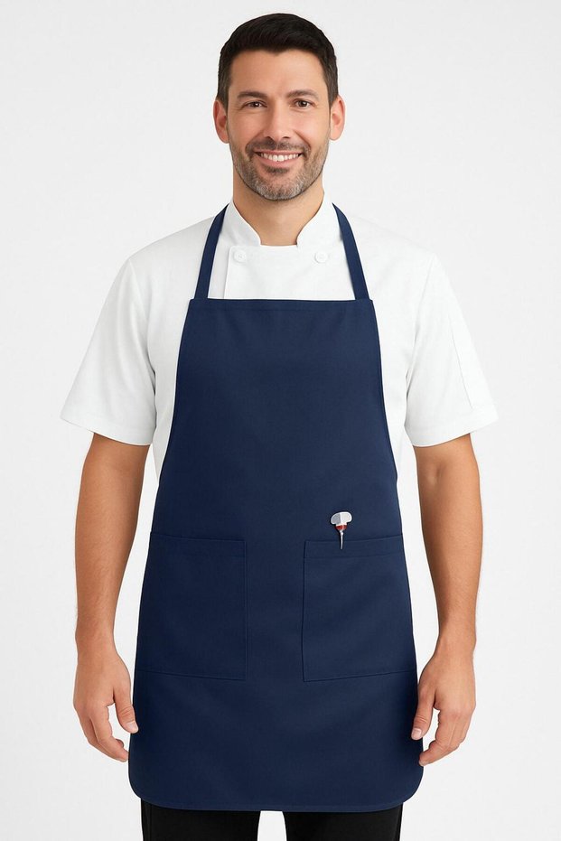 Stain-Proof Gabardine Cook Chef Barista Kitchen Apron Unisex Apron with Pockets