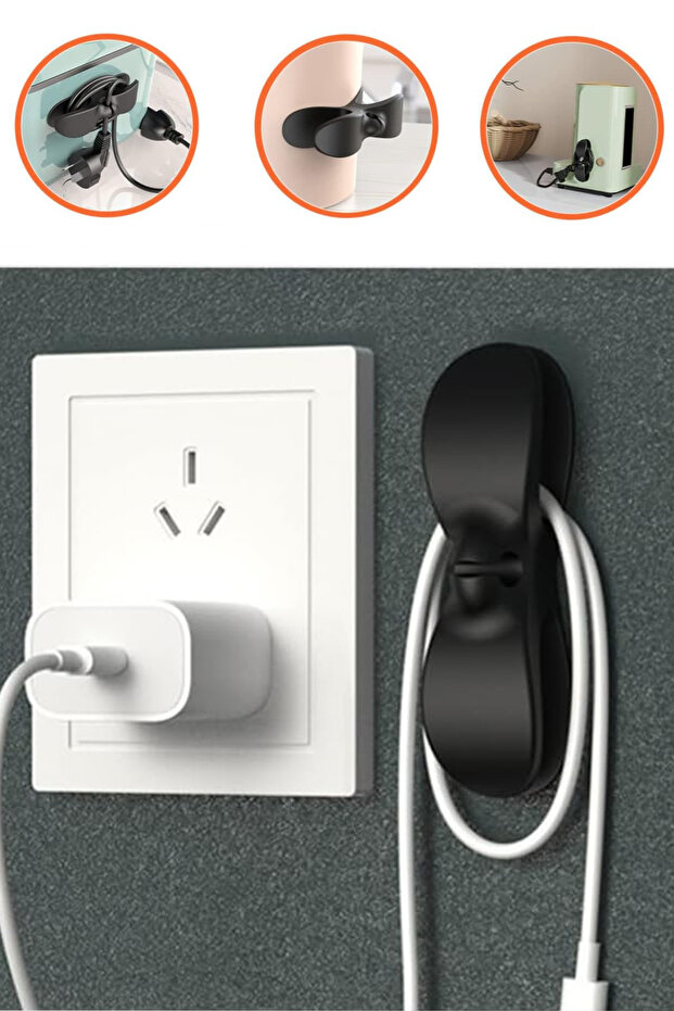 2 Pcs Self Adhesive Cable Protector Collector Organizer Cable Organizer Collector Wrap