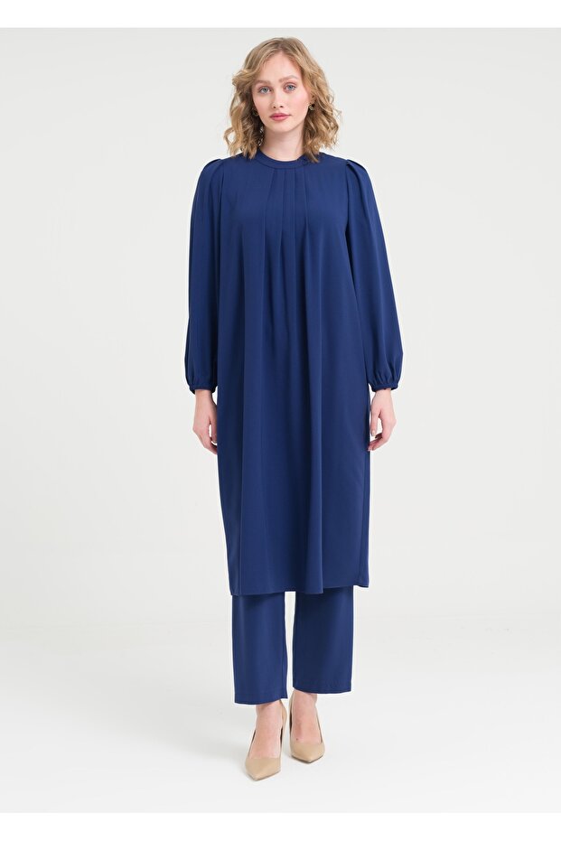 Önü Pile Detaylı Tunik - 7