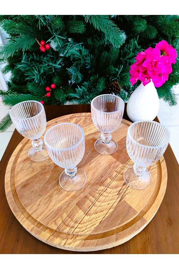 Paris Footed Coffee Side 4 Set - Paris Ayaklı Kahve Yanı 4 lü Seti - 68 ml - 4