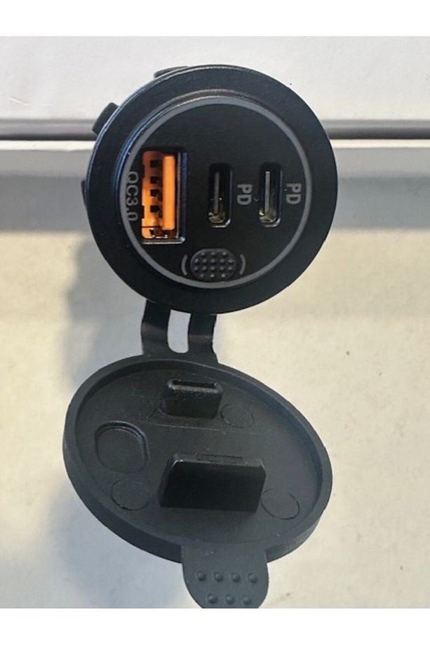 Tekne için çoklu hızlı şarj karavan için 2 typec usb montaj tipi şarj kp-481 - 1