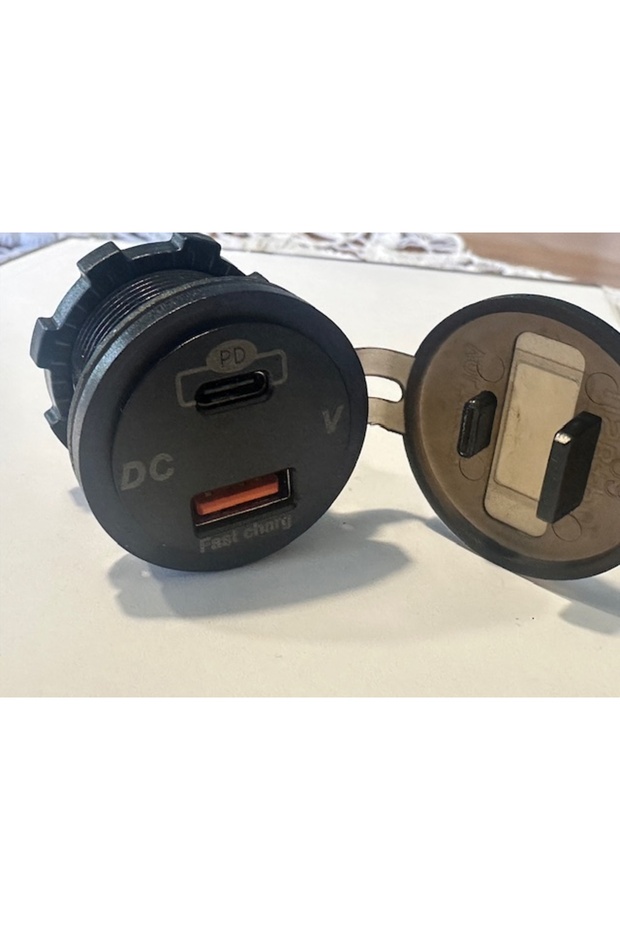 Dijital ekranlı typec usb montaj tipi şarj tekne karavan için pd usb hızlı şarj kp-480 - 1