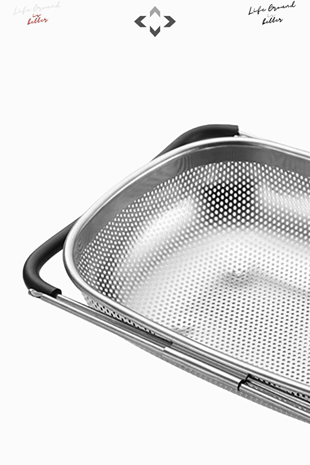 S Versatile Multi-Purpose Collapsible Colander Stainless Steel Large Colander Fruit Vegetable Washing - 7