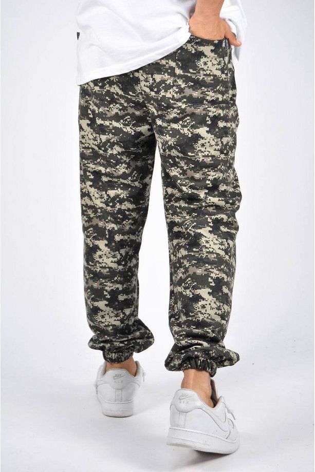 Erkek Kamuflaj Desenli Esnek Haki Jogger Pantolon - 2