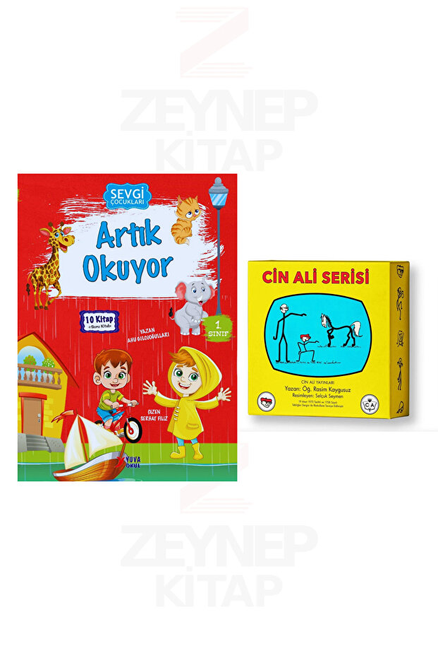 1St Class Sevgi Çocukları Artık Okuyor 10 Kitap Set (Cin Ali Serisi 10 Kitap Set Gifts)