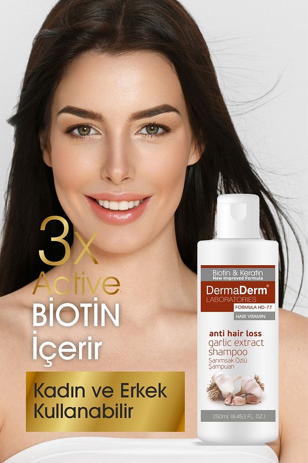 Saç Dökülmesine Karşı Biotin ve Keratin İçeren Sarımsak Şampuanı 250ml. - 4