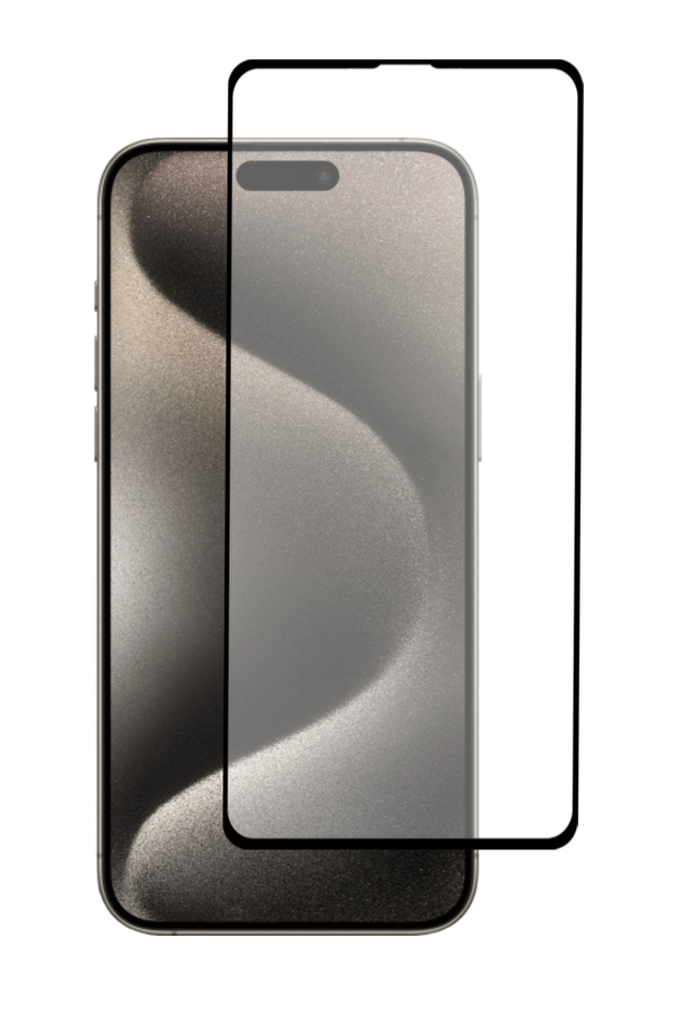 واقي شاشة زجاجي مقوى لهاتف Apple iPhone 15 Pro Max بتغطية كاملة