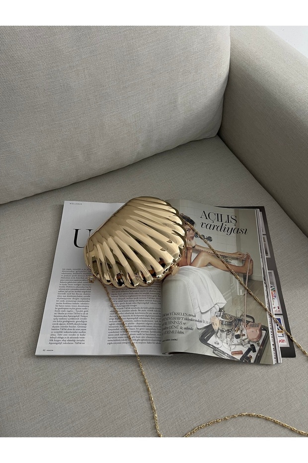 Τσάντα ώμου με αλυσίδα - Shell Design - 5