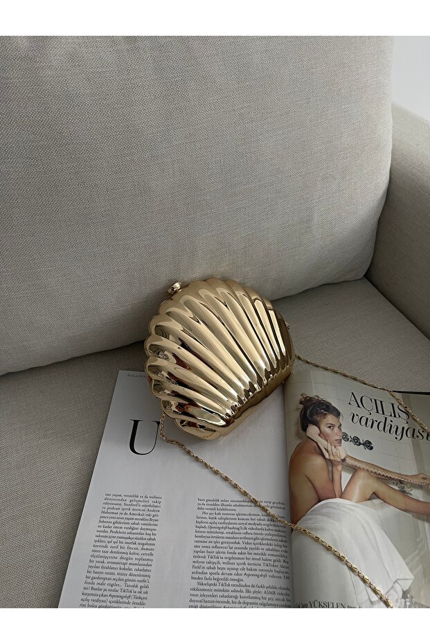 Τσάντα ώμου με αλυσίδα - Shell Design - 4