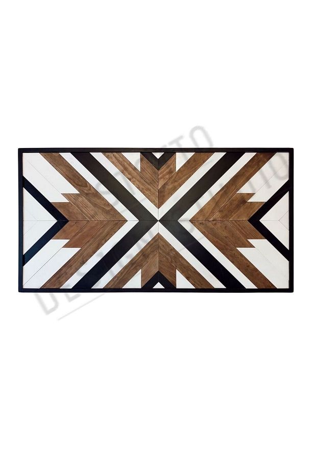 Bohemıan Ahşap Çift Kişilik El Yapımı Yatak/baza Başlığı 130x65 - 2