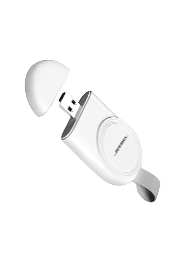 | شاحن لاسلكي مغناطيسي USB للساعات الذكية، وحدة شحن محمولة سريعة | أبيض