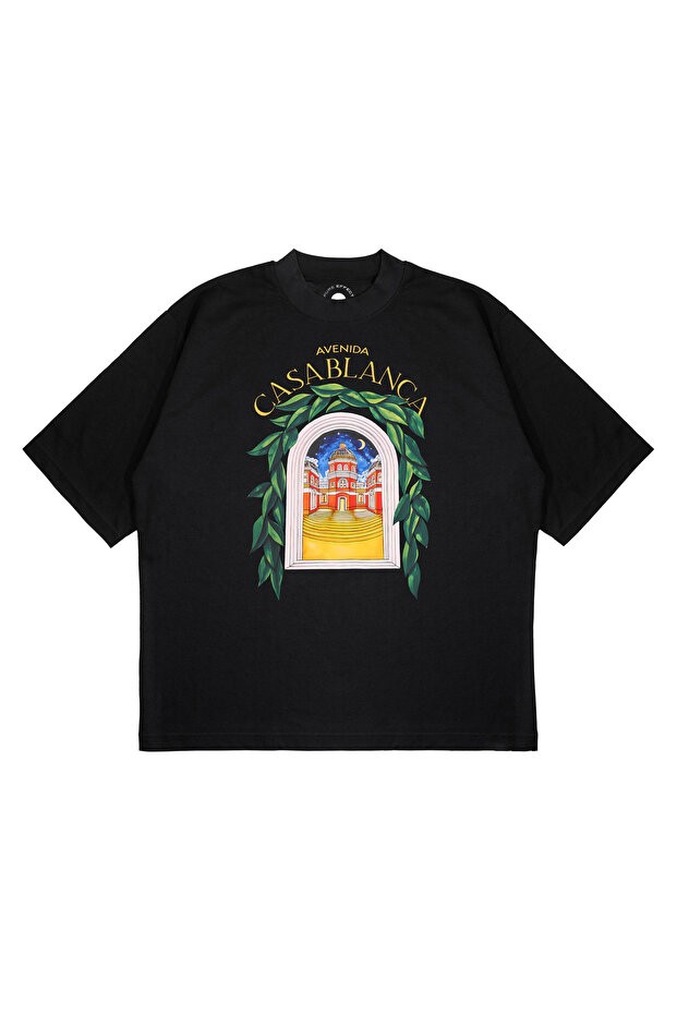 Unisex Casablanca Avenida Printed Boxy Fit Thick Fabric T-Shirt
