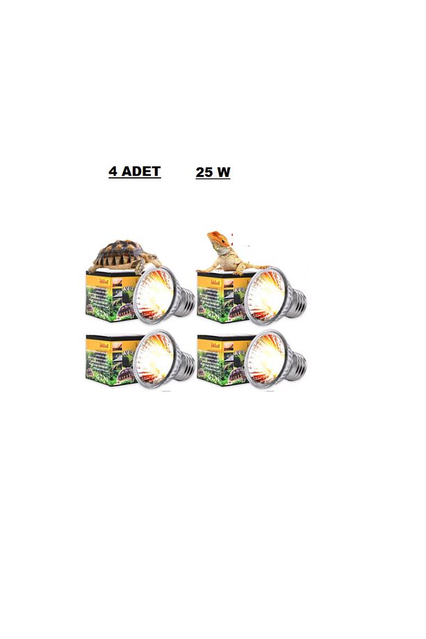 Uva Uvb Lamba Sürüngen Lambası 25w 4 Adet - 1