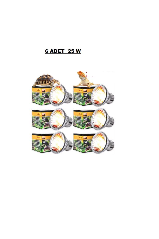 Uva Uvb Lamba Sürüngen Lambası 25w 6 Adet - 1