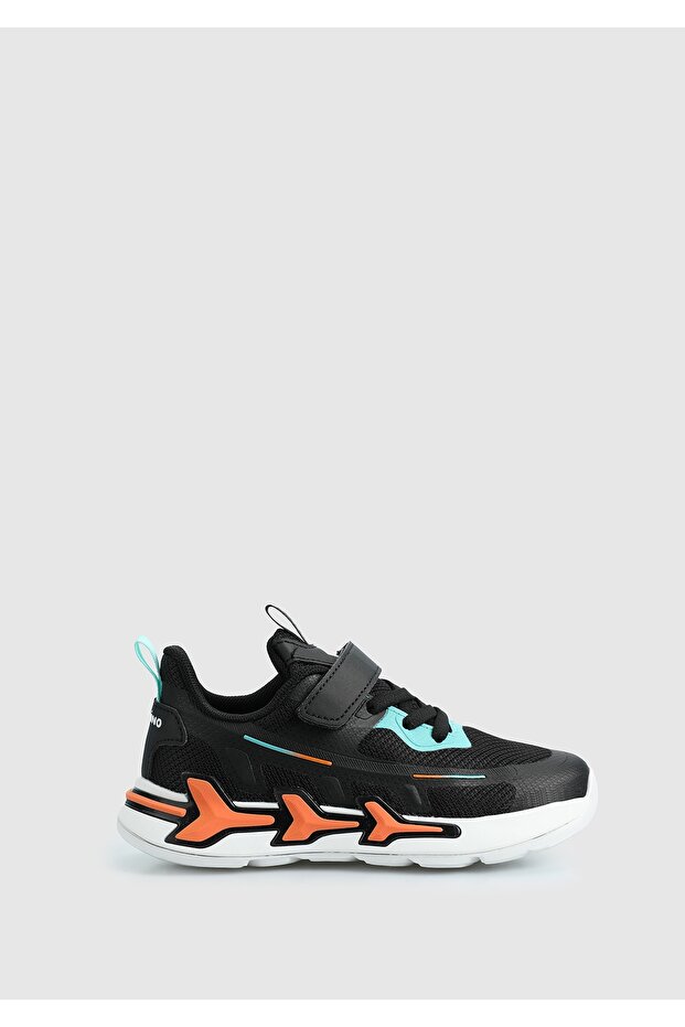 Black-Orange Boy's Sneaker