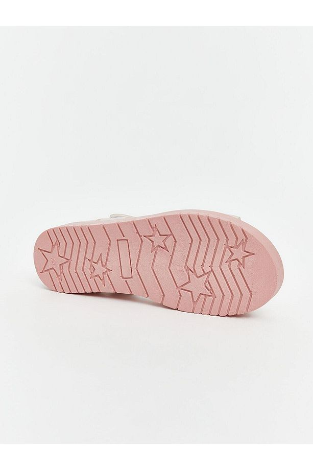 LCW STEPS Çapraz Bantlı Cırt Cırtlı Kız Çocuk Sandalet - 4