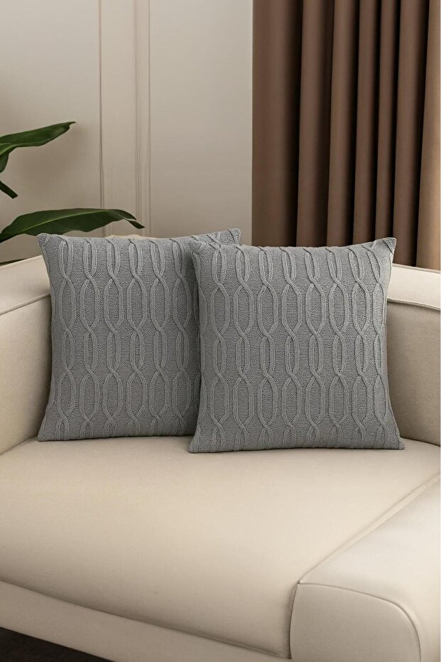 Triko Kırlent Kılıfı 2'li - 4