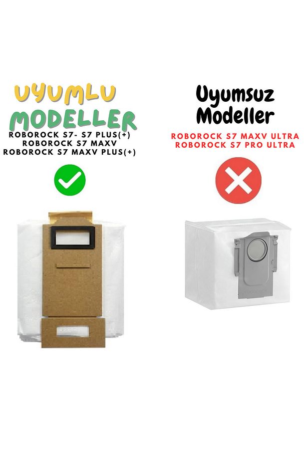 S7 S7 Max S7 Maxv Uyumlu Robot Süpürge Toz Torbası 2 Adet - 3