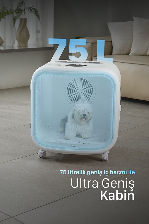 Akıllı Evcil Hayvan Kurutma Makinesi 75 Lt Sessiz 360° Kedi Köpek Kurutma Uygulama Kontrollü X8640 - 5