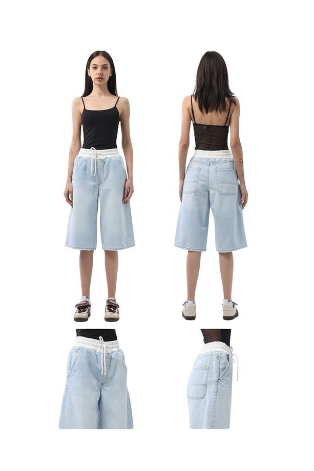 Y2K BAGGY JEAN ŞORT BERMUDA - 2
