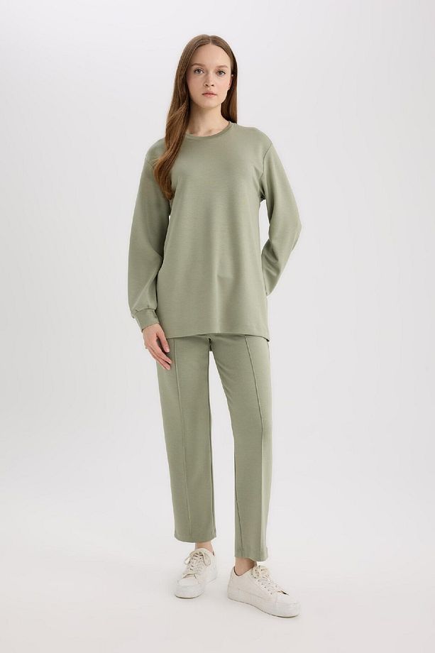Regular Fit Esnek Belli Cepli Basic Düz Pantolon E1954AX25SP - 4